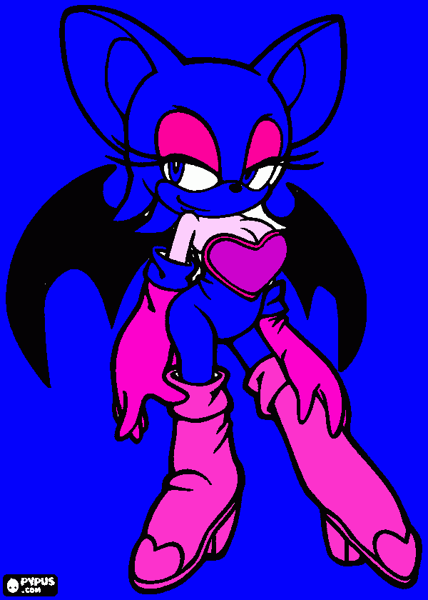Mrs Sonic coloring page