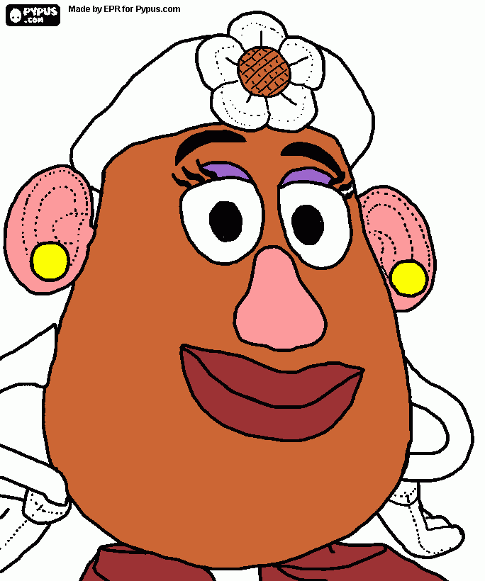ms.potatoe coloring page