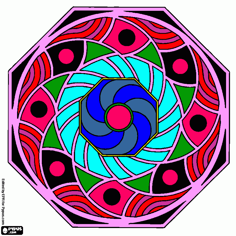 Multicolor coloring page