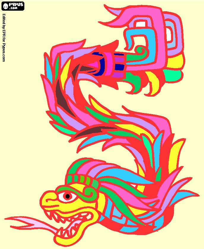multicoloured snake coloring page