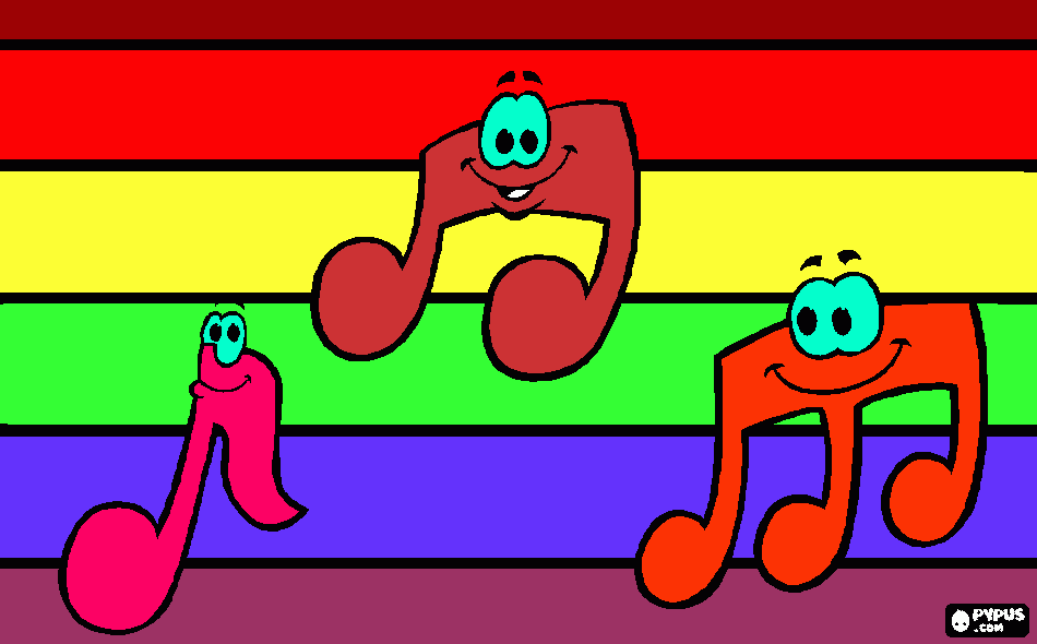 Music coloring page