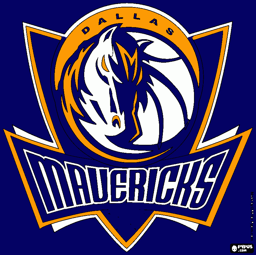 mustangs logo coloring page