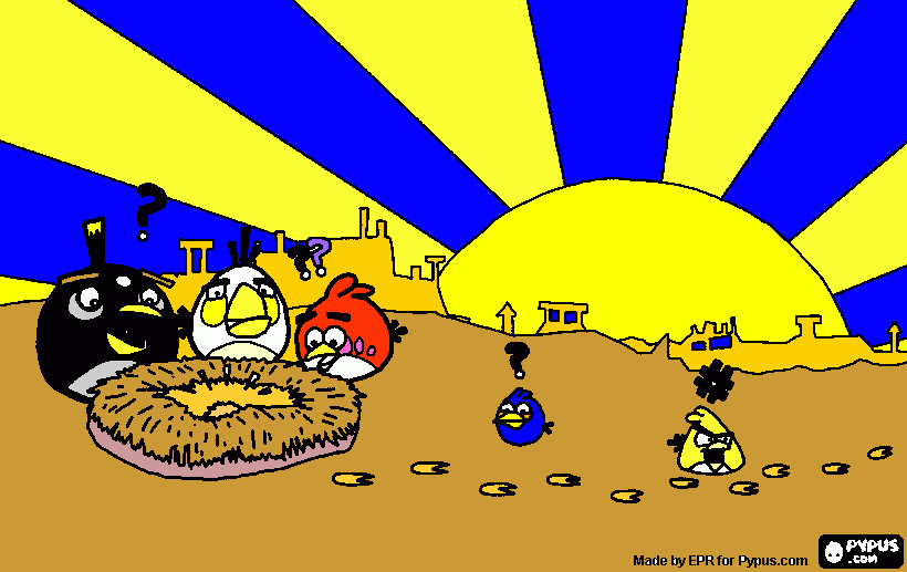 my angry birds painting coloring page