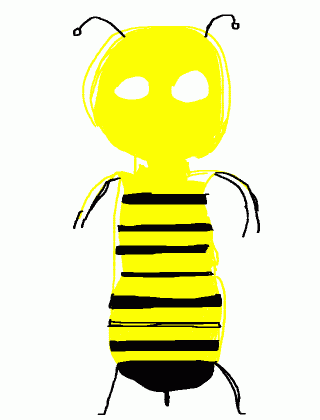 my bee coloring page