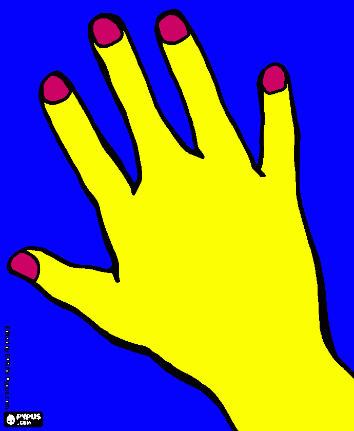 my hand coloring page