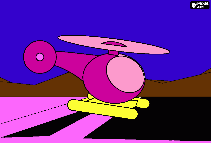 MY HELICOPTER coloring page