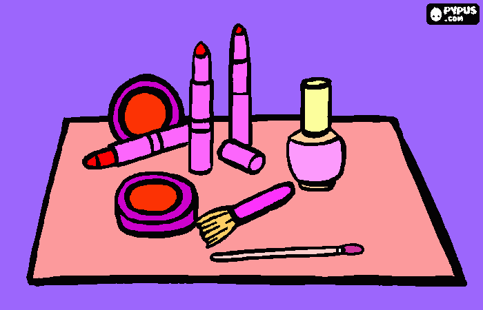 my makeup kit coloring page
