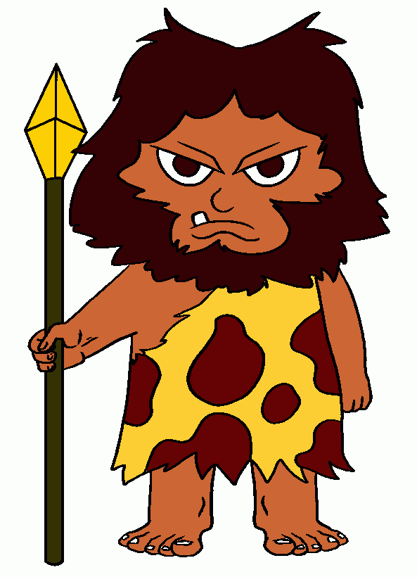 my new cave man coloring page