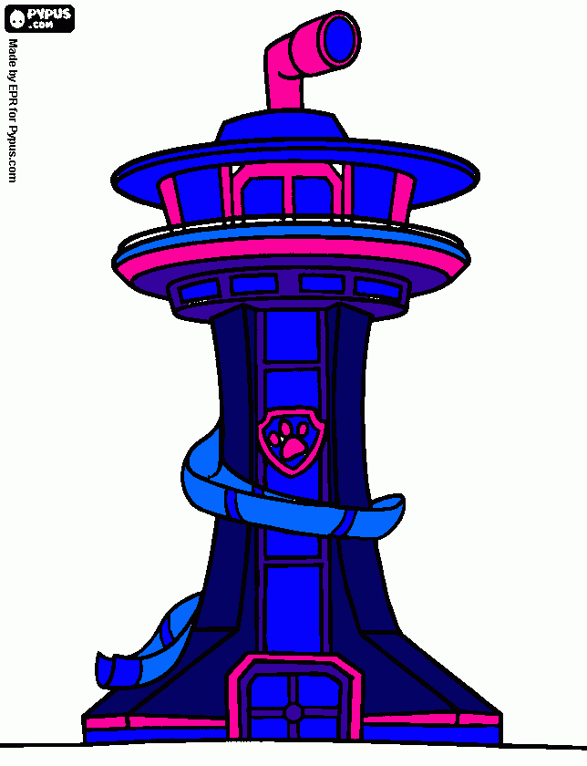 my own lookout tower coloring page