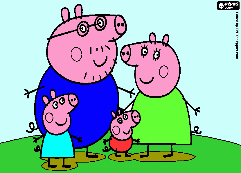 My picuture of Peppa Pig etc. coloring page