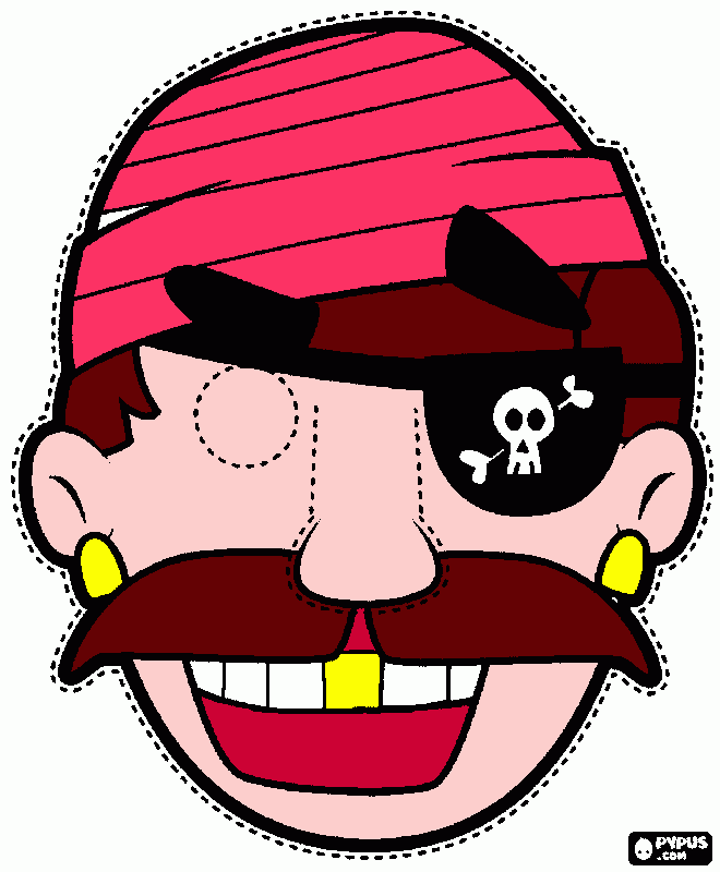 My Pirate Mask coloring page