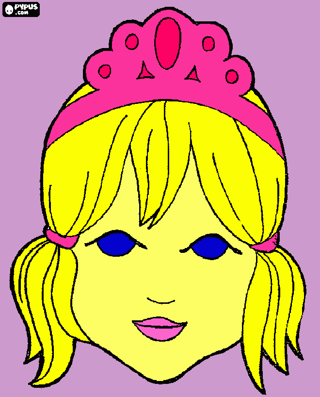 my princess mask coloring page