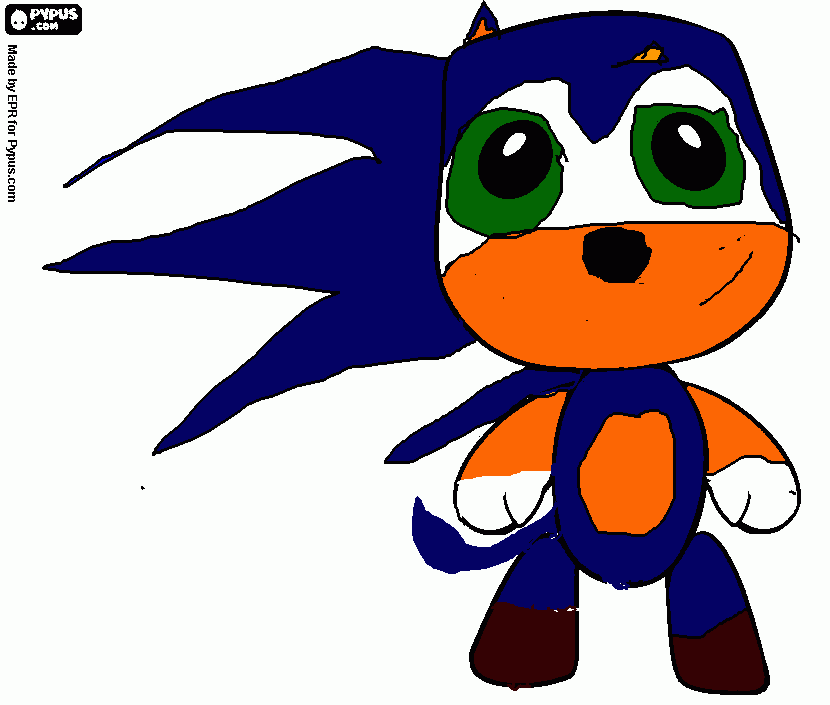 My Sonic coloring page