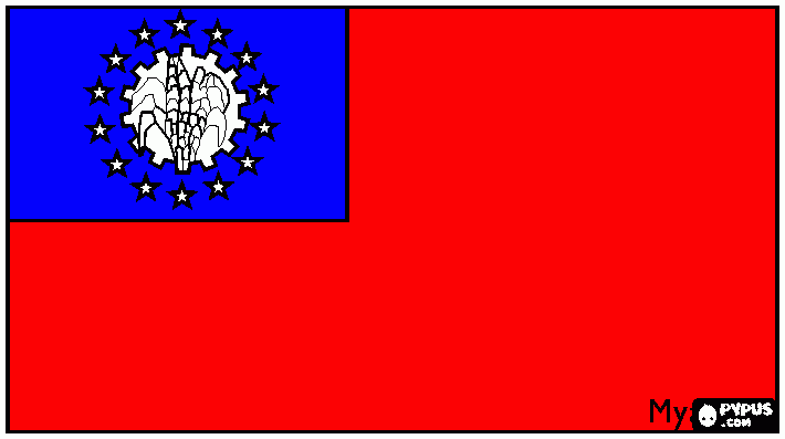 myanmar flag coloring page