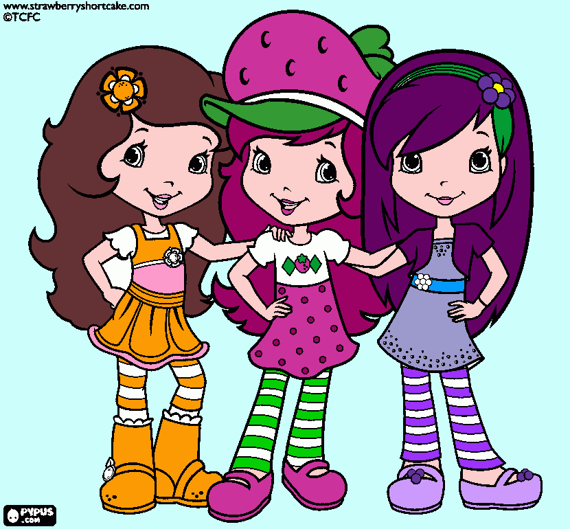 Narancska,Eperke,Áfonya coloring page