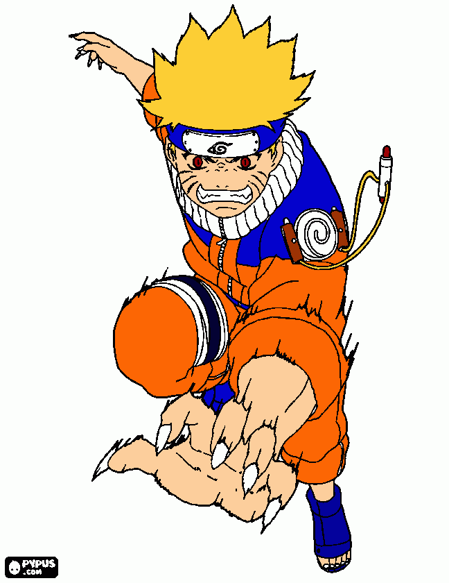 photo Nine Tailed Fox Naruto Coloring Pages naruto nine tai coloring page