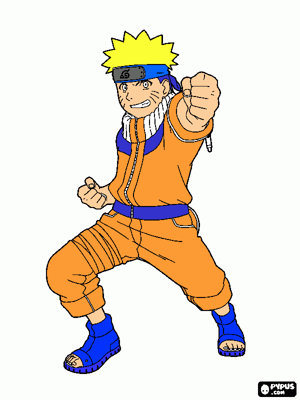 naruto pintado coloring page