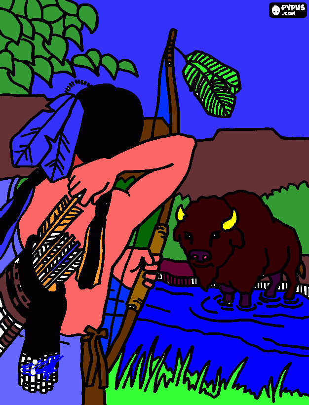 native american coloring page