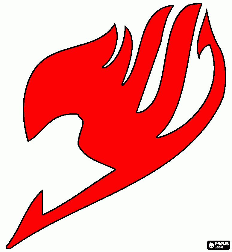 natsu's fairy tail symbol coloring page