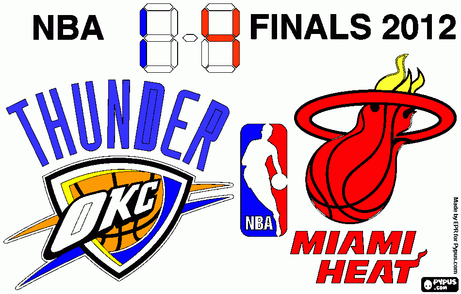 nba finals 2012 coloring page
