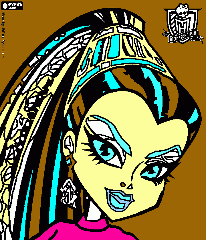 nefra de nile off monster high coloring page