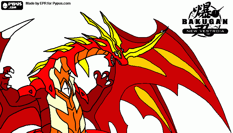 neo dragonoid pyrus coloring page