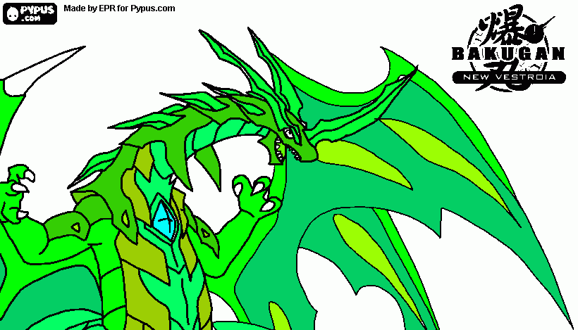 neo dragonoid ventus coloring page