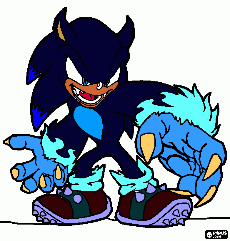 neon the werehog coloring page
