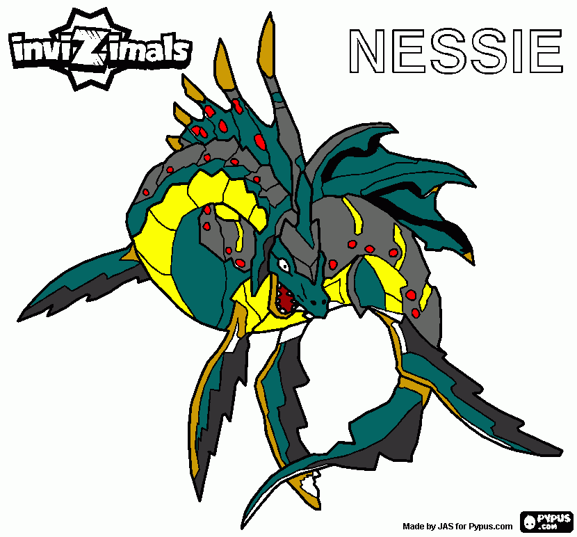 nessie coloring page