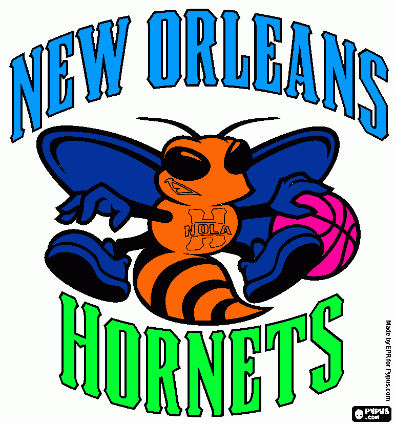 new orleans hornets coloring page