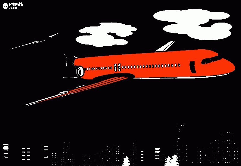 Night Flight coloring page