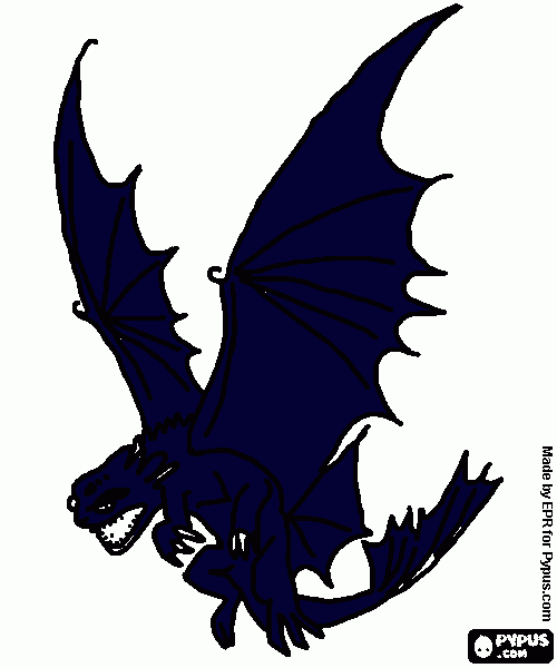 night fury 2 coloring page