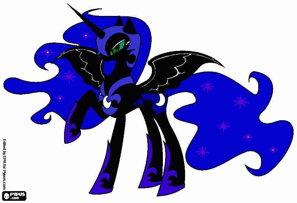 Nightmare moon from My Little Pony coloring page