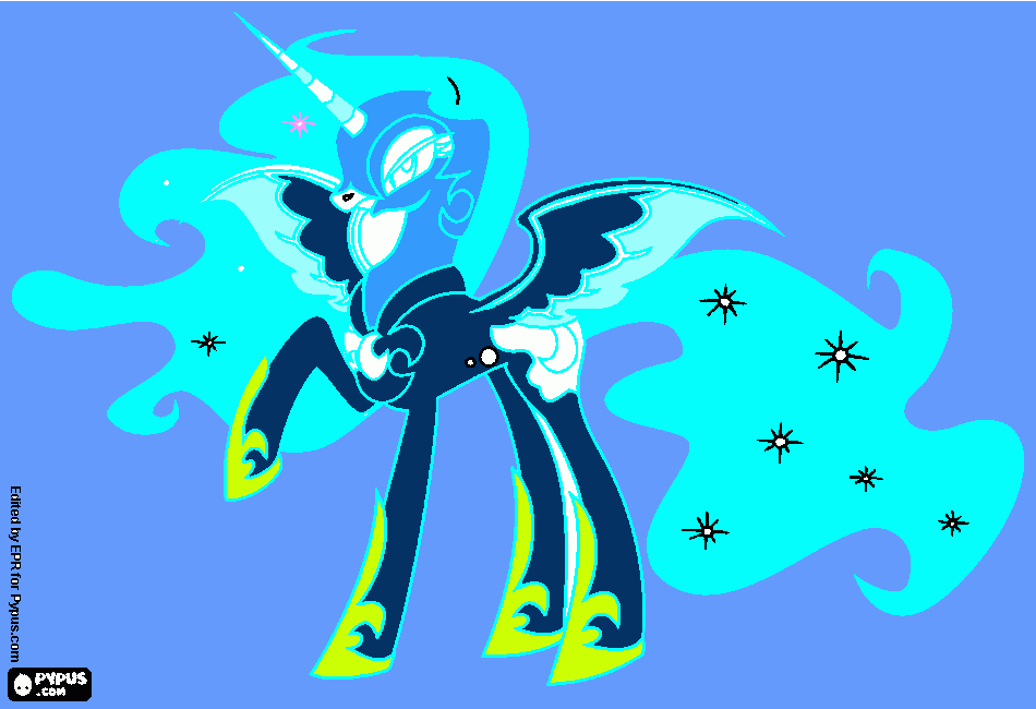 Nightmare moon coloring page