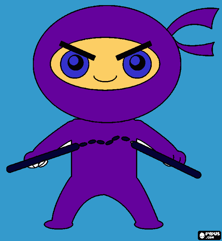 Ninja 1 coloring page