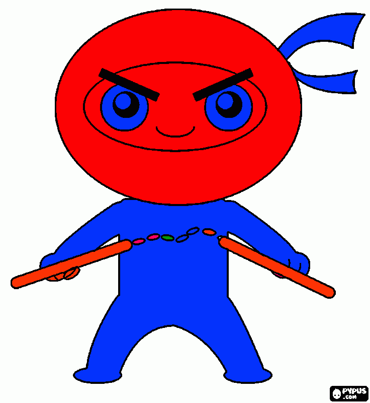 ninja by Alex coloring page