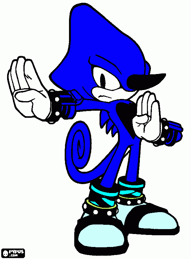 ninja sonic coloring page