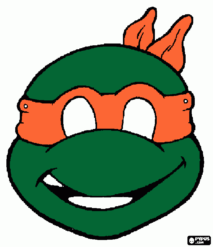 ninja turtles orange coloring page