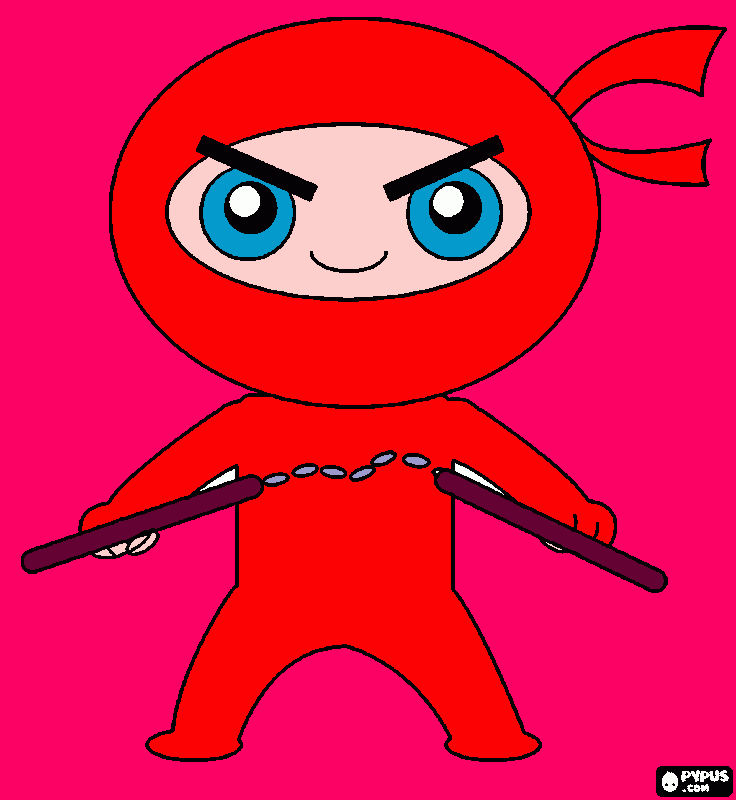 Ninja! coloring page