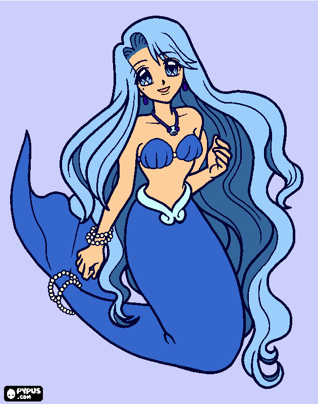 Noel from Mermaid Melody coloring page