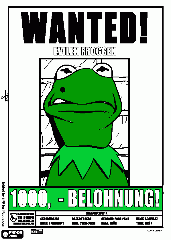 not Kirmet coloring page