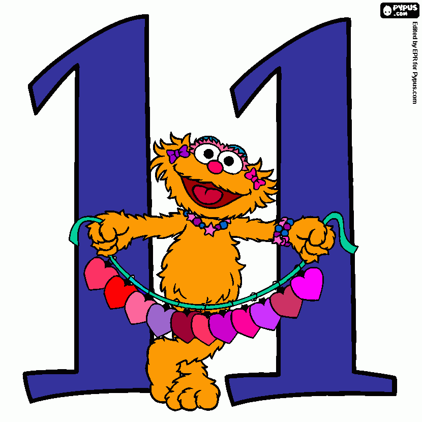 num 11 coloring page