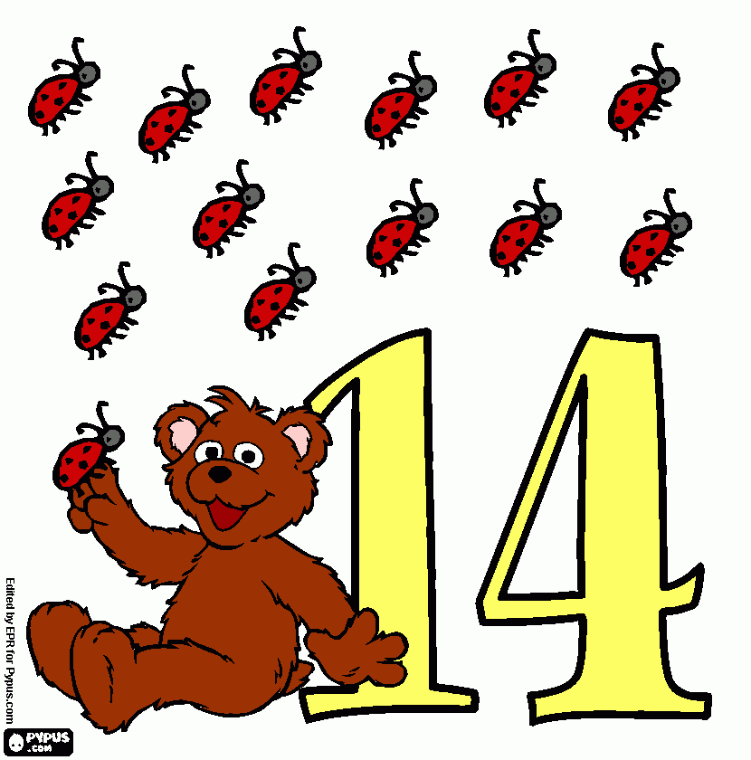 num 14 coloring page