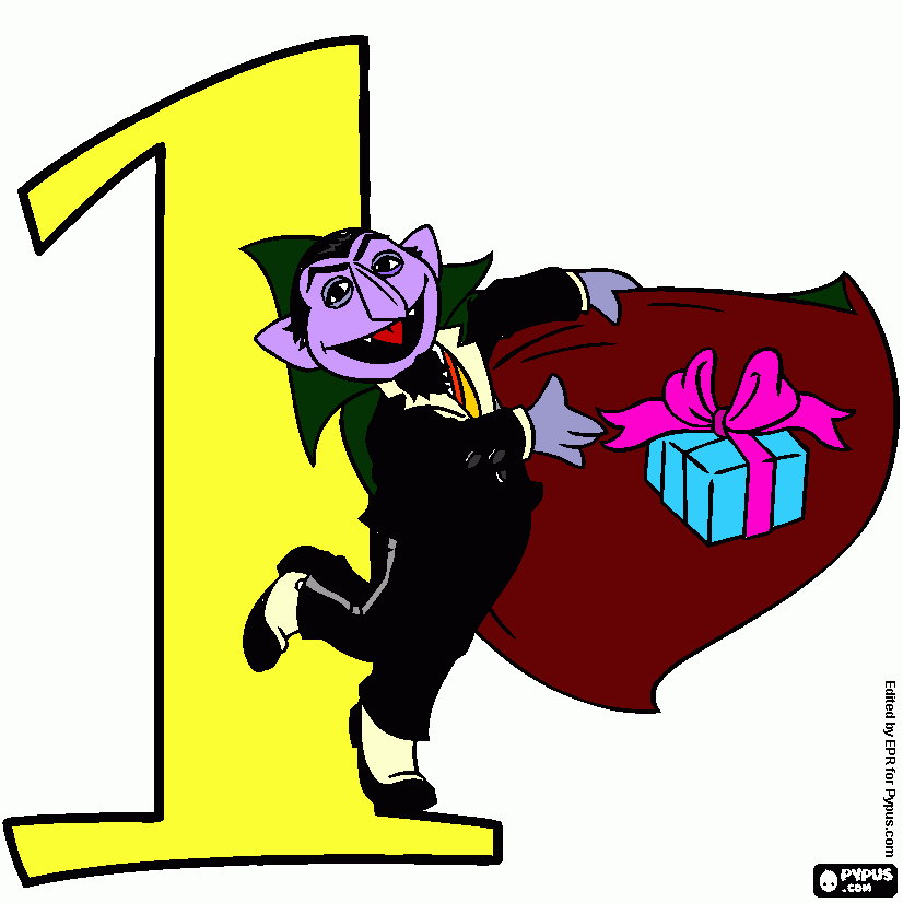 num 1 coloring page
