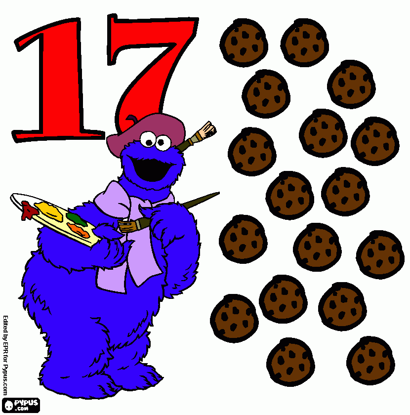 num17 coloring page