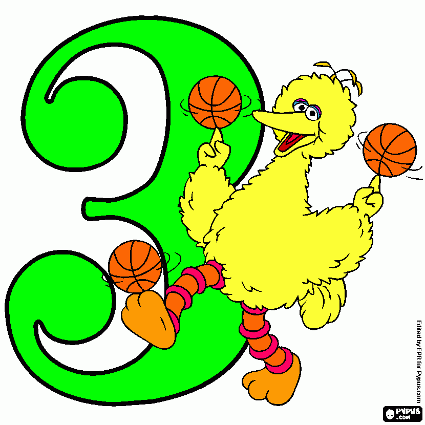 num3 coloring page