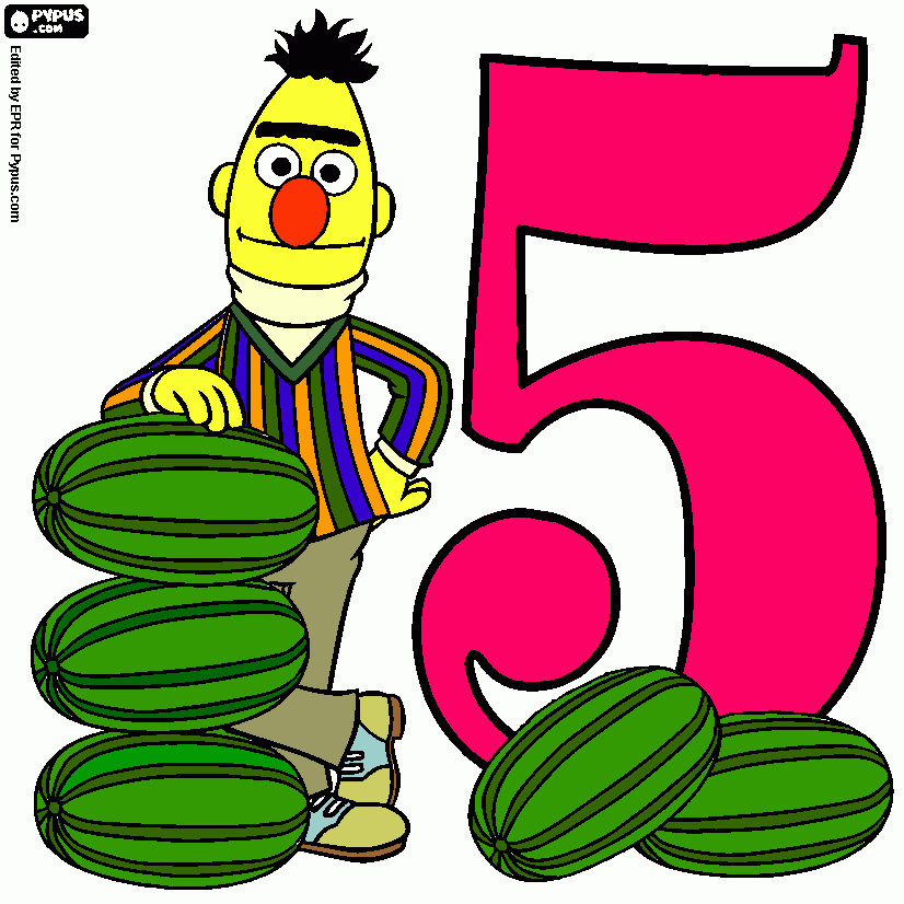 num5 coloring page