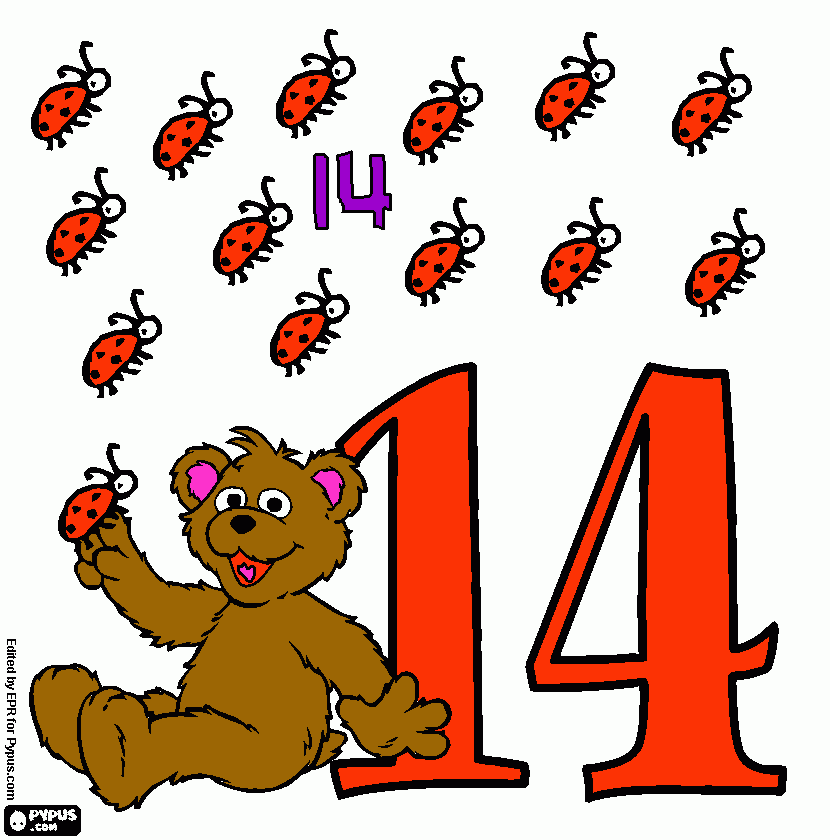 Картинки числа 14. Цифры для детей. Цифра 14 для детей. Четырнадцать число. Число 14 картинка для детей.