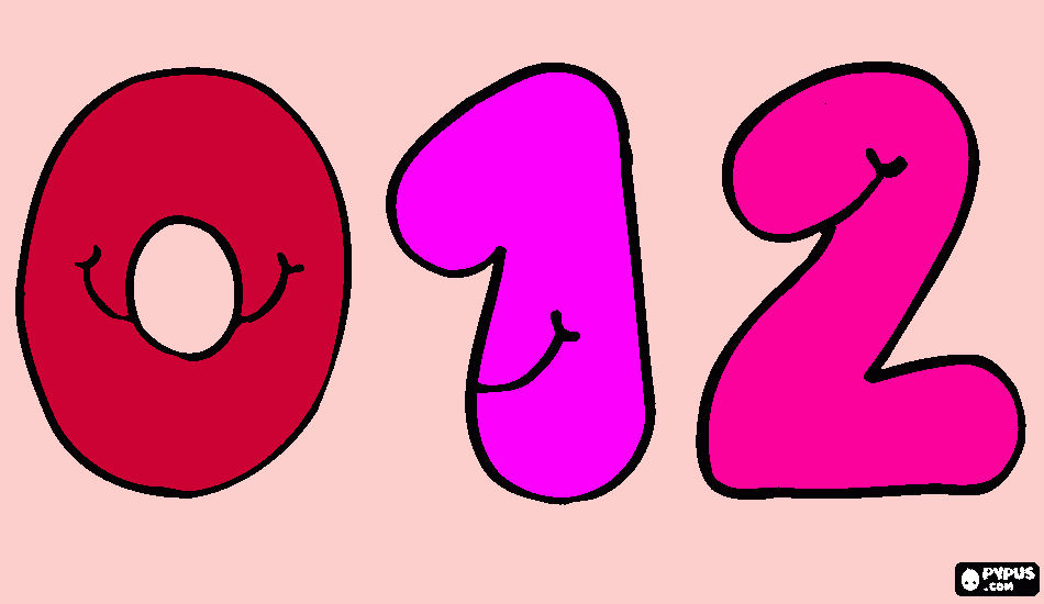 number  coloring page