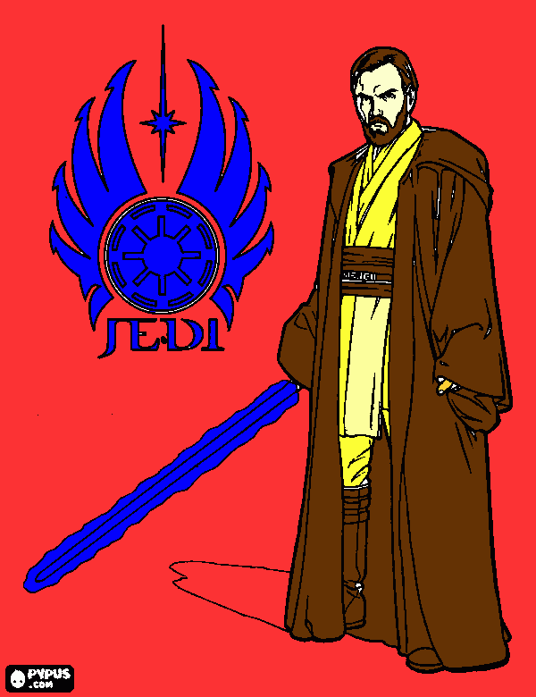 obi wan kenobi coloring page